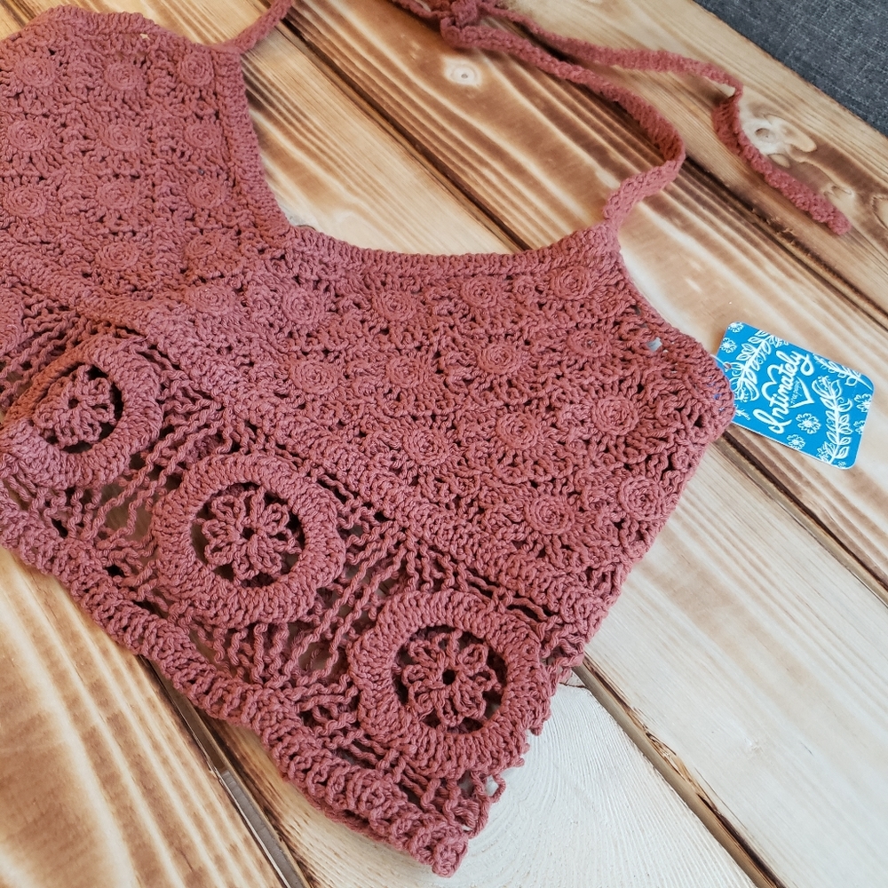Free People Sydney Crochet Top in Terracotta - Picture 5 of 6